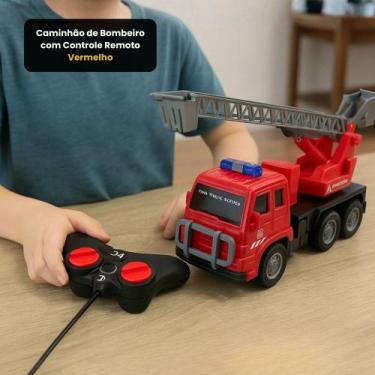 Imagem de Caminhão de Bombeiro com Controle Remoto - Vermelho - DDG