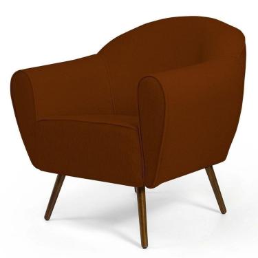 Imagem de Poltrona Nina Pés Palito Madeira B-235 Terracota