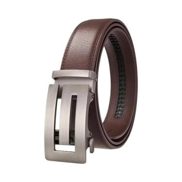 Imagem de Cinto De Luxo Masculino Com Fivela Automática Ajustável De 35cm, Duráv