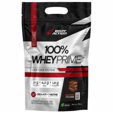 Imagem de 100% whey prime chocolate saco 900g - BODYACTION