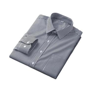 Imagem de Camisa Formal Masculina Branca Antirrugas De Manga Longa Com Bolso Par