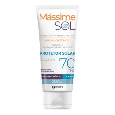 Imagem de PROTETOR SOLAR FPS 70 - OIL FREE - TOQUE SECO - 200ML - MáSSIME - Mass
