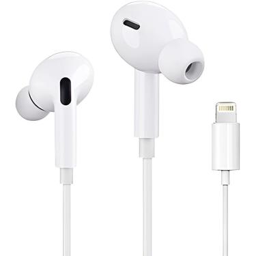 Imagem de Fone Com Fio Entrada Ios Branco Microfone Cancelamento De Ruído
