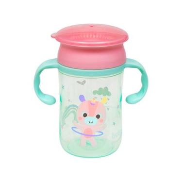 Imagem de Copo de Treinamento com Alça 300ml Buba - 360º Bubazoo Unicórnio, Rosa