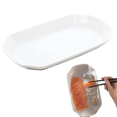 Imagem de Bandeja Travessa De Melamina Premium Prato Sushi 34x23cm - Fx