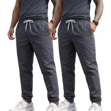 Imagem de Kit 2 Calças Masculina Dry Esportiva Treino Academia Com Bolsos-Masculino