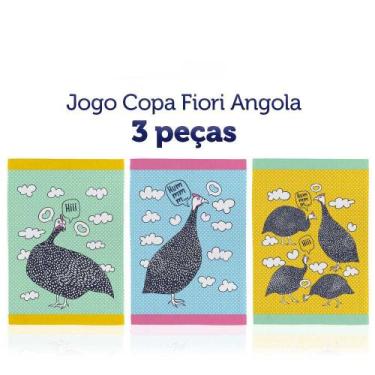 Imagem de Kit 3 Panos de Copa Felpudo Teka Fiori - Angola
