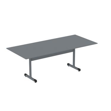 Imagem de Mesa De Reunião 200cm Para Escritório Com Pés Tubulares Em Aço Linha P15