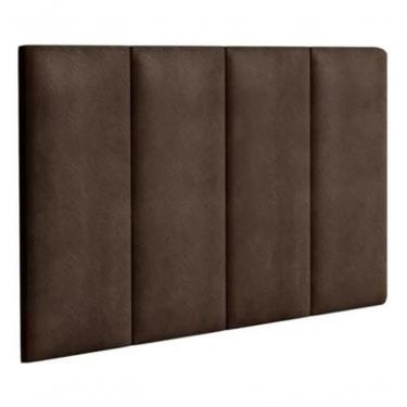 Imagem de Cabeceira Estofada Grazy Solteiro Suede MDF 90x45x35cm Marrom Lukaliam Móveis