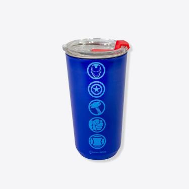 Imagem de Copo Sky Vingadores Copo Térmico para Bebidas em Aço Inoxidável e Plástico com Paredes Duplas 500ML Marvel