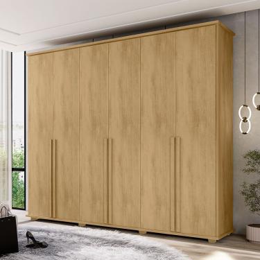 Imagem de Roupeiro Estrela Ii 6 Portas 4 Gavetas Para Quarto Casal Com Design Moderno Home Top - Cinamomo