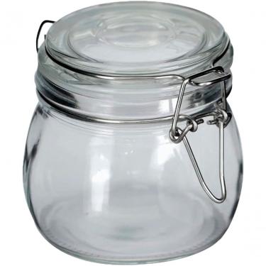 Imagem de Pote De Vidro Hermético Tampa Conserva Com Vedação De 500ml