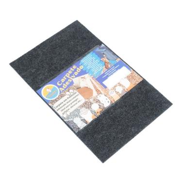 Imagem de Arranhador Adesivo para Gato OEM Protetor para Sofá e Cama Box em Carpete Premium Grafite 30x48cm 1 Unidade