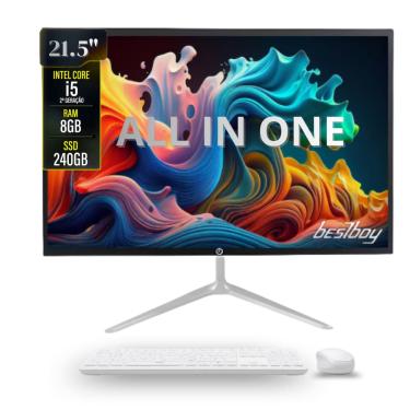 Imagem de Computador Aio In One Work Machine Bestboy Intel Core I5 2º 8Gb Ram Ssd 240Gb Mou Tec 21.5 Br