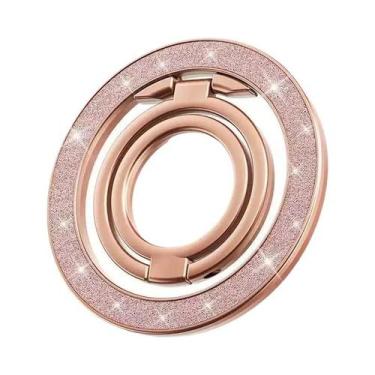 Imagem de Suporte Magnético Dupla Face Para iPhone 17 16 15 pro Samsung Com Anel