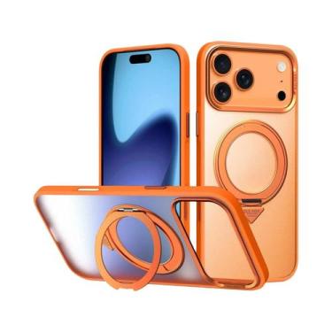 Imagem de Capa Magnética Antichoque Fosca Com Suporte Para iPhone 17 pro Max pro