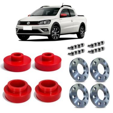 Imagem de Calço Pu Dianteiro Traseiro 3,5cm Espaçador 15mm Saveiro G5/. - Borfix