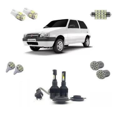 Imagem de Kit Super Led Lâmpadas Farol Alto Baixo H4 Fiat Uno Mille - AUTOVEX