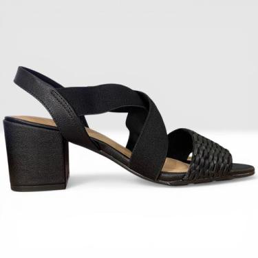Imagem de Sandália Feminina Modare Elegante Salto Bloco, Preto pto, 36