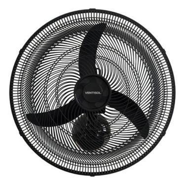 Imagem de Ventilador Oscilante De Parede Ventisol New 3 Pás 50cm 1300rpm Preto, 