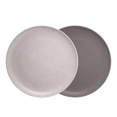 Imagem de Jogo 2 Pratos De Sobremesa Em Fibra De Pinho E Pp Cores Sortidas Inque