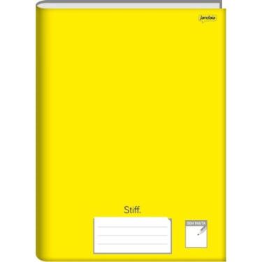 Imagem de Caderno Brochurão sem Pauta STIFF 96 Folhas Amarelo CD Pacote com 05 -