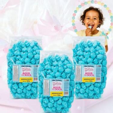 Imagem de 600 Mini Suspiro Incopal p/ lembrancinha - Kit 3x140g, 03 AZUL