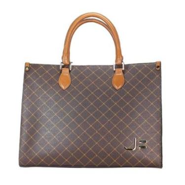 Imagem de Bolsa Feminina Jorge Bischoff Monograma Shopping Couro Legítimo 00847-Feminino
