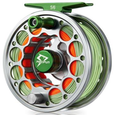 Imagem de Espada Piscifun com bobina de pesca com mosca com linha 5/6wt Gunmetal