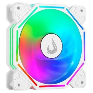 Imagem de Ventoinha Rise Mode Hex Turbine PWM, 120mm, Led ARGB, Branco - RM-H-ARGB-TOR-W-Unissex