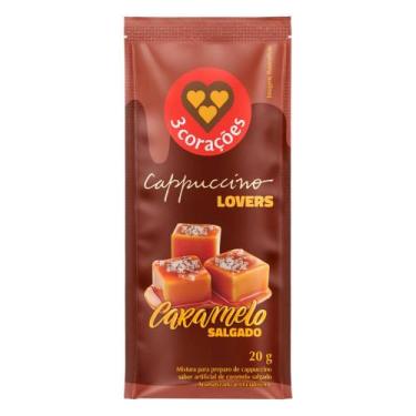 Imagem de Cappuccino 3 Corações Lovers Caramelo Salgado Sachê 20g