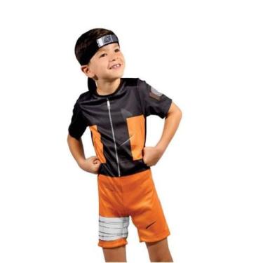 Imagem de Fantasia Infantil Super Magia Naruto Laranja - Nova Brink, Preto, P