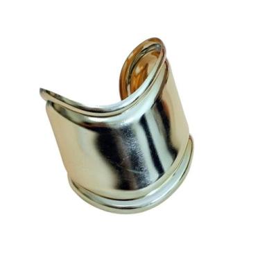 Imagem de Bracelete Dourado Largo com Design de Onda - Pistache Acessórios