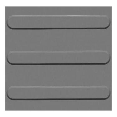 Imagem de PISO TÁTIL DIRECIONAL PVC 25cm X 25cm X 3mm KAPAZI - CX COM 16un