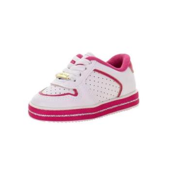 Imagem de Tênis Infantil Menina Molekinha Branco E Pink, Branco, 19