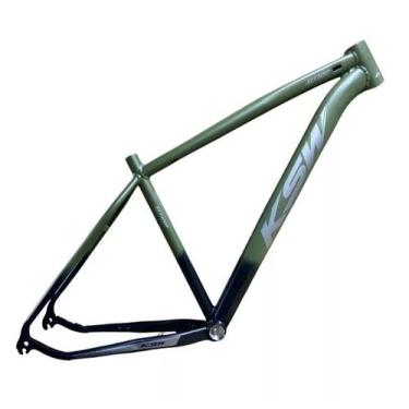 Imagem de Quadro Aro 29 Ksw Xlt 100 Alumínio Mtb Tamanhos 15 17 19 21, Verde mil
