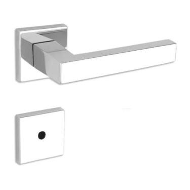 Imagem de Fechadura Victória Banheiro Roseta R529 M109 55mm Inox Polido CR Haga