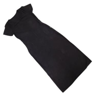 Imagem de Vestido longo linho, cris jeans 3721, G, Preto