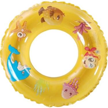 Imagem de Boia Redonda Fundo do Mar Infantil 60cm - Bene Casa, Amarelo