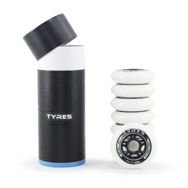 Imagem de Jogo de Rodas para Patins Inline Tyres Technology 80MM 85A Uso Urbano com Maior Performance Branco HD Inline