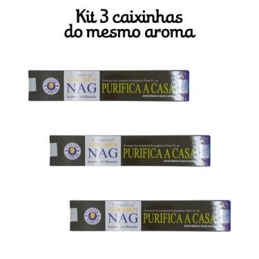 Imagem de KIT Com 3 Incensos Indiano Massala Golden Nag Varetas, Purifica a Casa