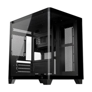 Imagem de Gabinete Gamer Aquário K-Mex L4RE - Vidro Temperado - Micro-ATX - Pret
