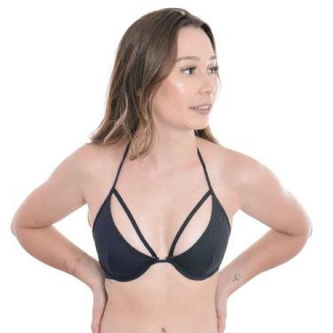 Imagem de Biquíni sem bojo strappy bra com aro Arsiè, G, Preto