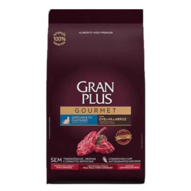 Imagem de Ração GranPlus gourmet Para Gatos Adultos Castrados Sabor Ovelha e Arr