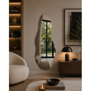 Imagem de Espelho Orgânico Luxo Grande 150 X 60 Corpo Inteiro Moderno Lapidado C
