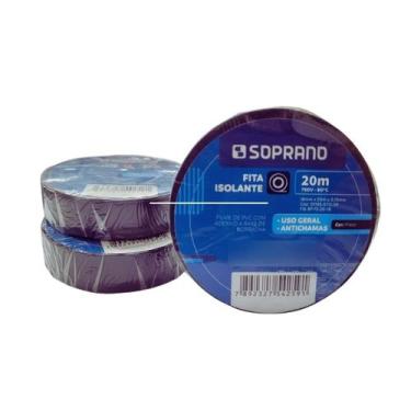 Imagem de Fita Isolante 20m Preta 05195.0113.20 Soprano - SOPRANO - 207