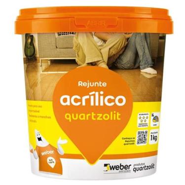 Imagem de Rejunte Acrílico 1kg Pronto Uso Impermeável Para Pisos e Paredes Quart