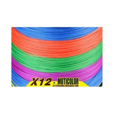 Imagem de Linha De Pesca Trançada Multicolorida JOSBY X12 500M 300M 1000M PE Par