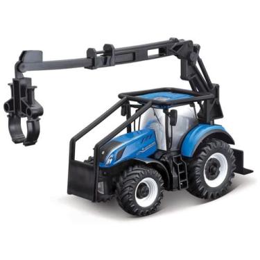 Imagem de Miniatura Trator Nh T7.315 Com Carregadeira Bburago 31669 - New Hollan