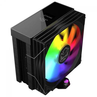 Imagem de Cooler Para Processador PCYES Duley Black Vulcan ARGB, 120mm, Com Disp